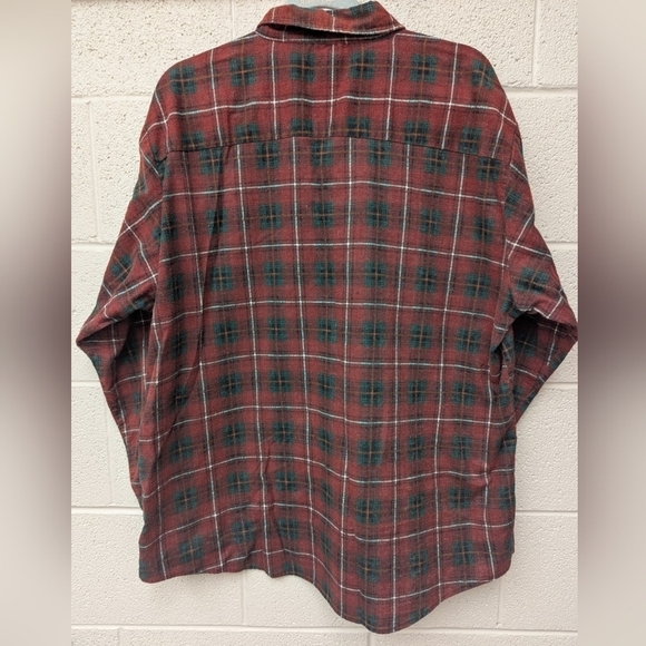 Haband size XL made in Swaziland plaid flannel button down shirt - Picture 6 of 9
